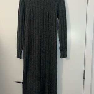 Charcoal Long Sleeve Sweater Dress
